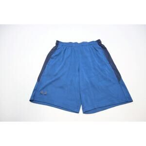 Under Armour Gym Shorts HeatGear Loose Blue With Pockets Athletic Mens Medium